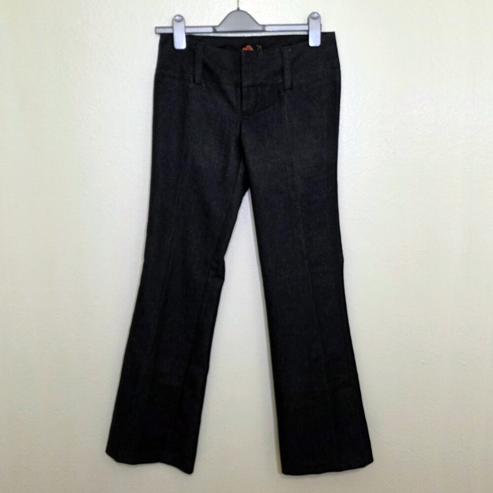 Women's FOREVER 21 Black Trouser Dress Pants Sz 3 EUC